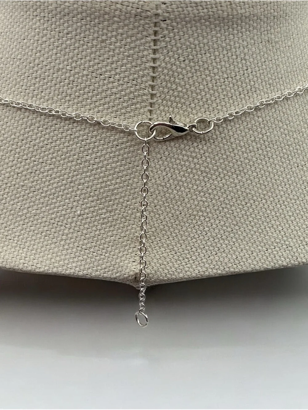 Silver Tone Black Pearl Teardrop Pendant Necklace